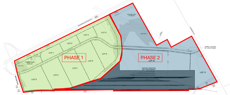 Map of Long Sault Logistics Village